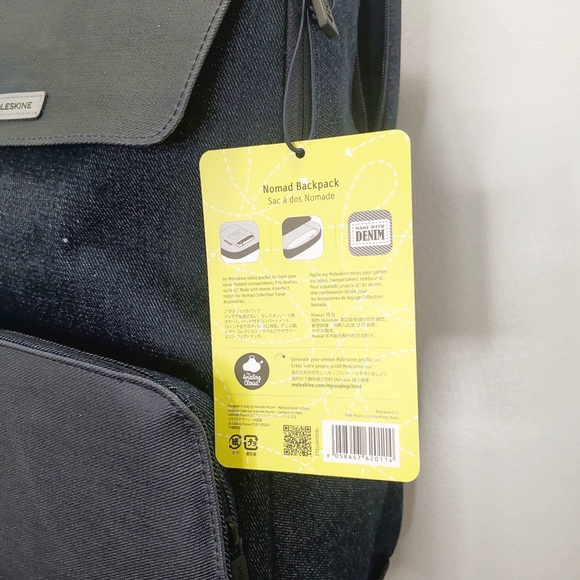 Moleskine Nomad Backpack in Prussian Blue Denim - Picture 6 of 8